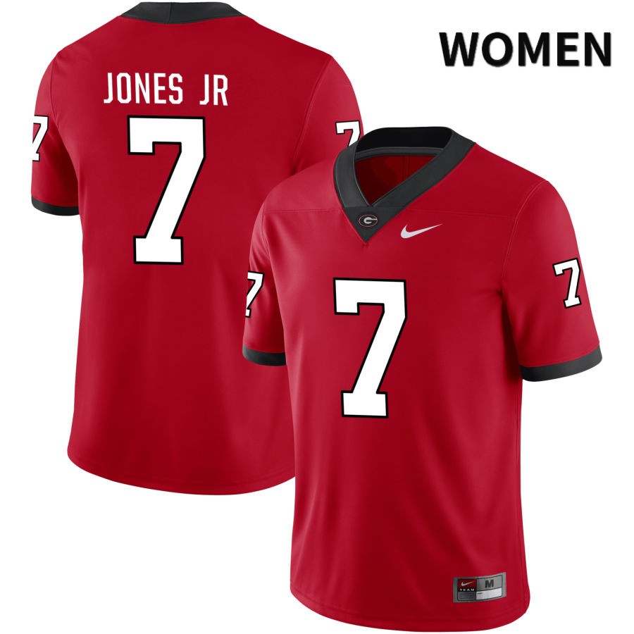 Georgia Bulldogs Women's Marvin Jones Jr. #7 Red 2022 NIL Stitched College UGA Football Jersey 23RD014JP